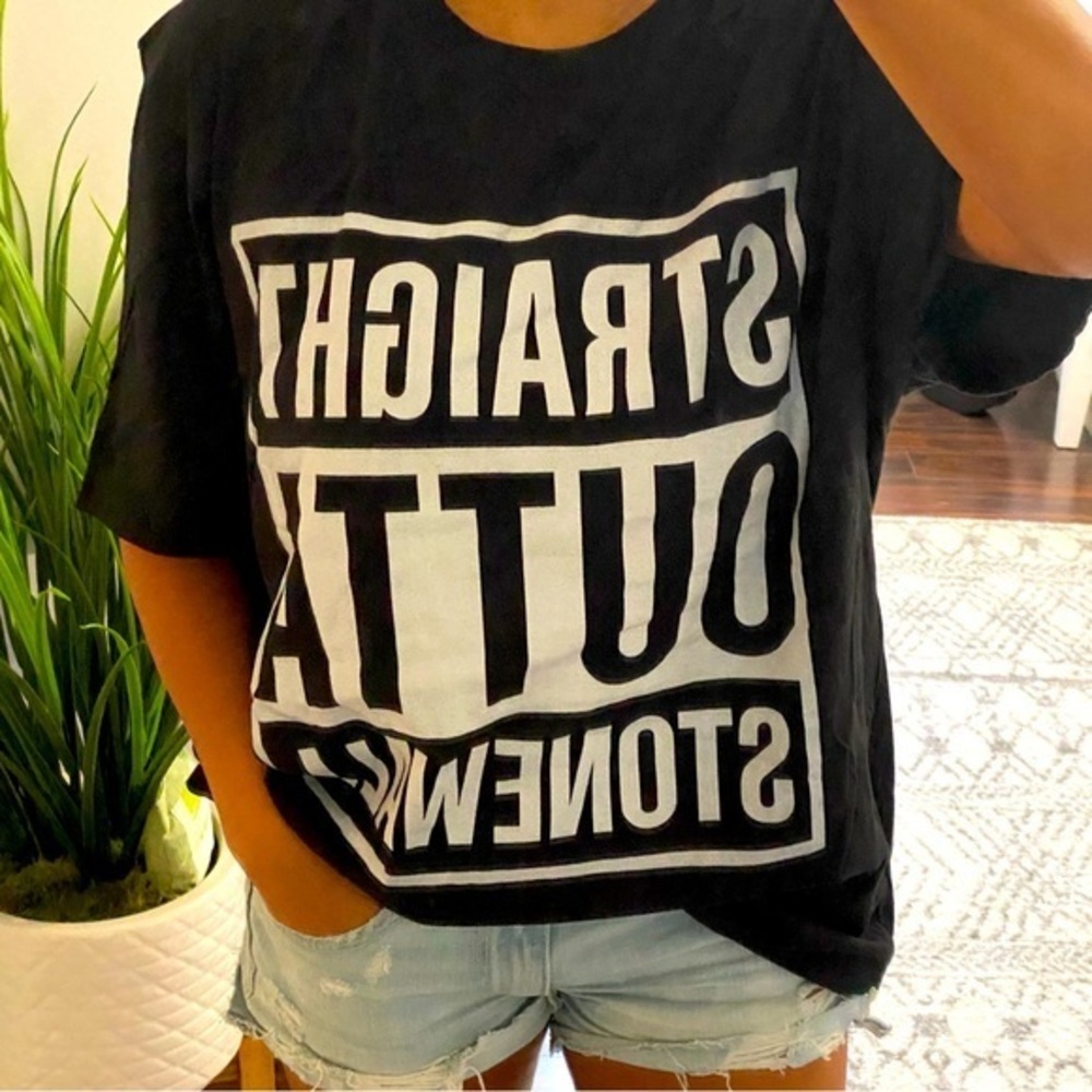 Straight Outta Stonewall T-Shirt Black Oversized Unisex XXL Bella Canvas NWT
